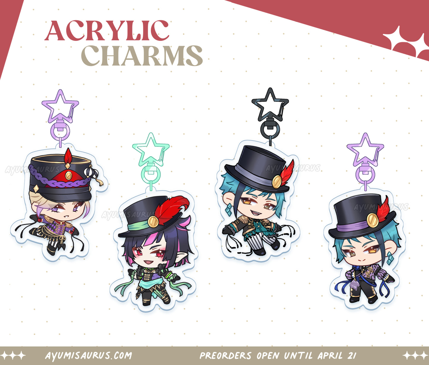 ✦ PREORDER ✦ Twisted Wonderland Playful Land Acrylic Charms Vol. I