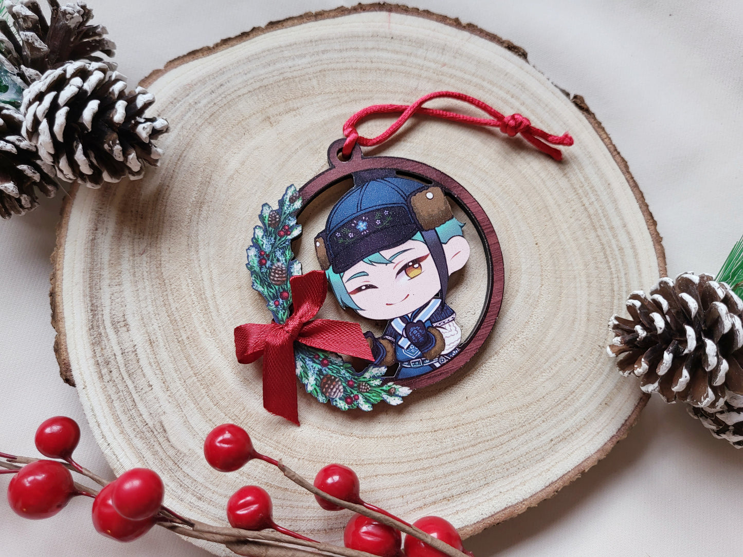 Twisted Wonderland Harveston's Kelkkarotu Wooden Ornaments