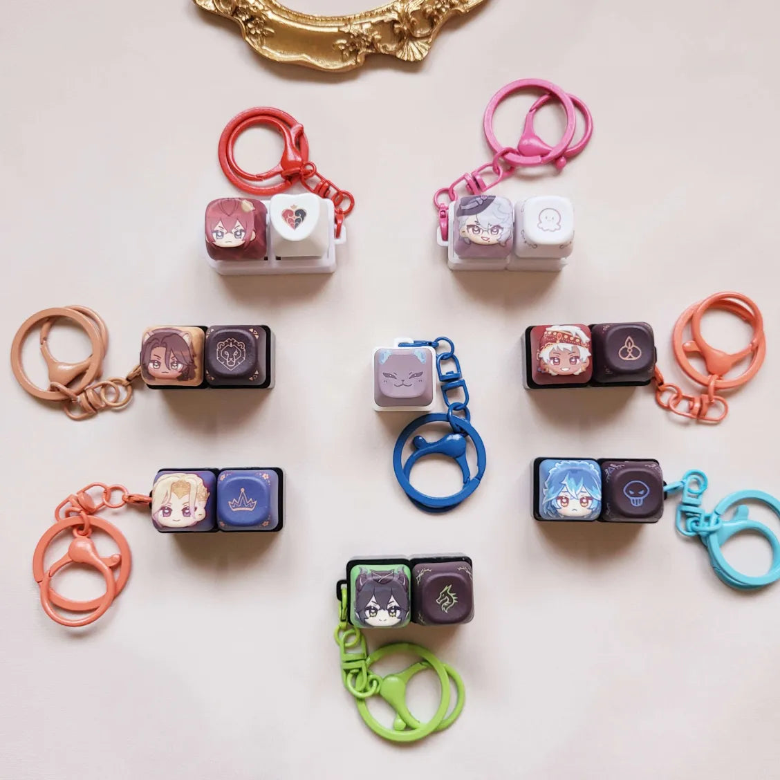 Twisted Wonderland Keycap Keychains