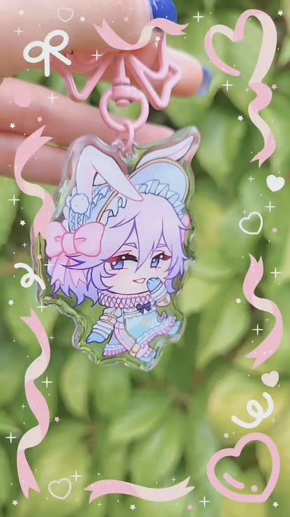 Twisted Wonderland White Rabbit Fest Acrylic Charm